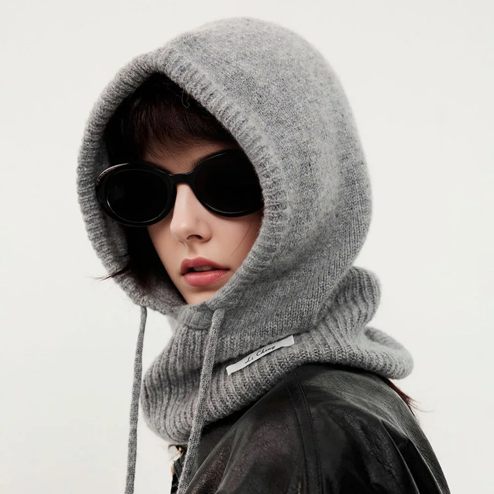 

2025Winter Thermal Neck Warmer Unisex Pullover Balaclava for Men Women Wool Blend Ear Protection Hat Windproof Cold Weather Mask