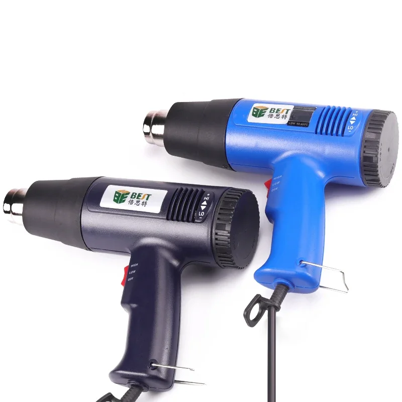 Temperature Adjusting Hot Air Gun Digital Display Auto Film Sticking Electric Baking Gun Small Industrial Heating Hot Air Gun