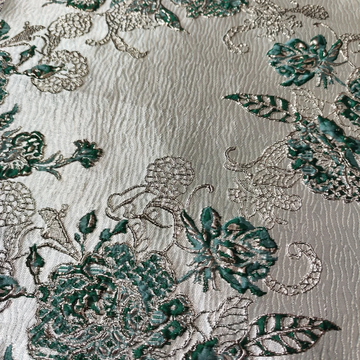 

Latest Green Jacquard Brocade African Lace Fabric 2023 French Organza Lace Fabric For Nigerian Party Wedding Dress Sew LJK2302