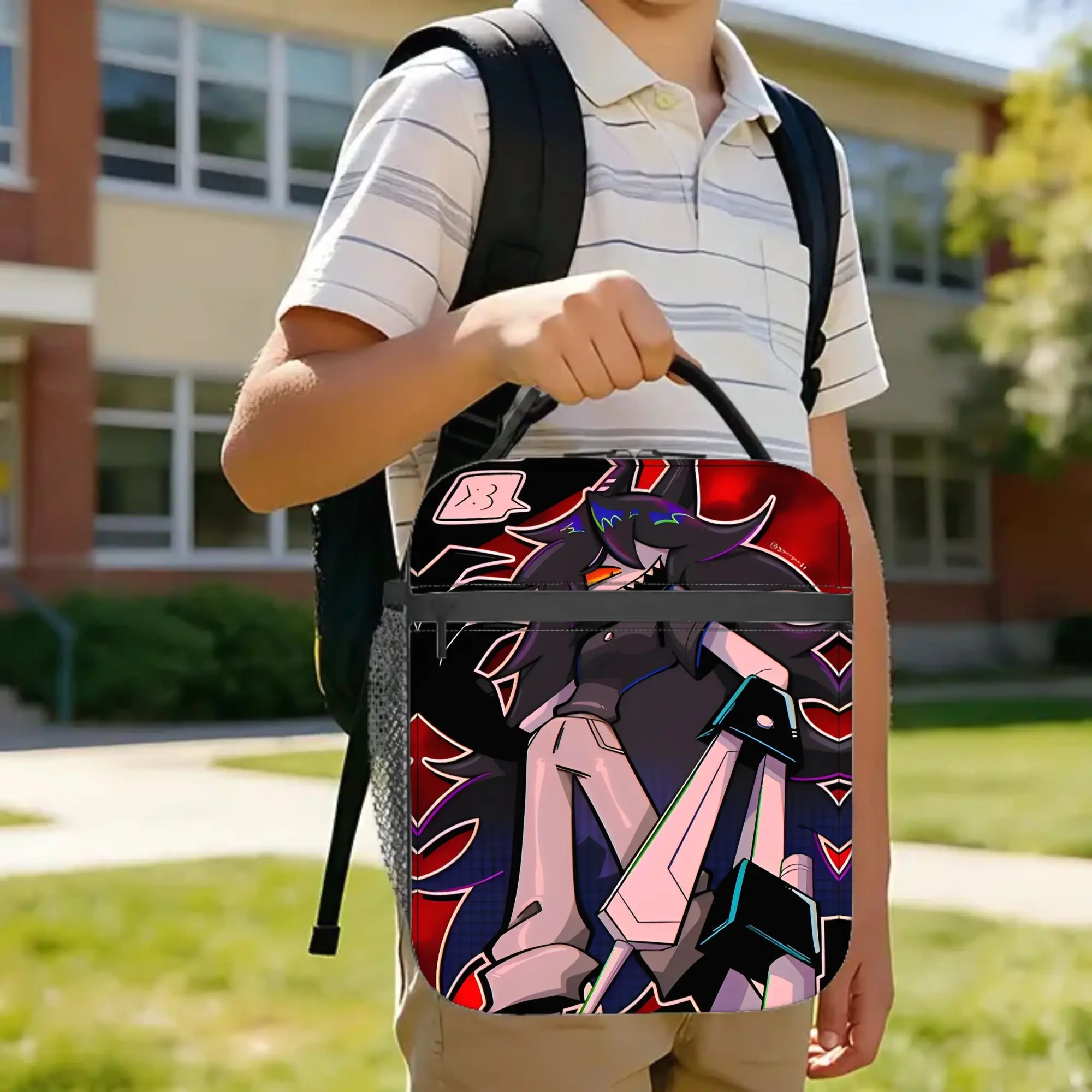 Cool Miss Circle Insulated Lunch Bags Portable Fundamental Paper Education Reusable Thermal Bag Lunch Box Tote Food Handbags