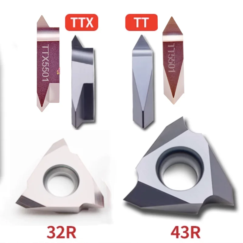 5PS TTX32R 6001 60005 Stainless Steel CNC Threading Toolholder Indexable Cement Carbide Vertical Screw Threaded Insert KTTXR1616