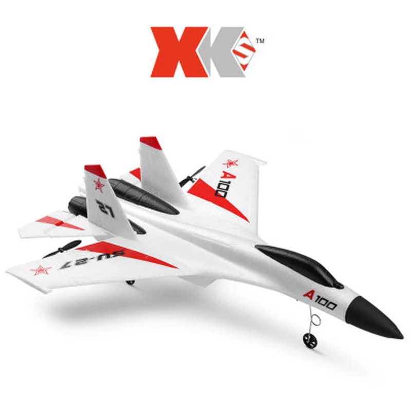 WLtoys XK A100 2.4GHz 3CH Télécommande AiranaRadio Contrôle foetal der SU27 J-11 RC Mousse Modèle D'avion Jouets pour Garçon Enfants