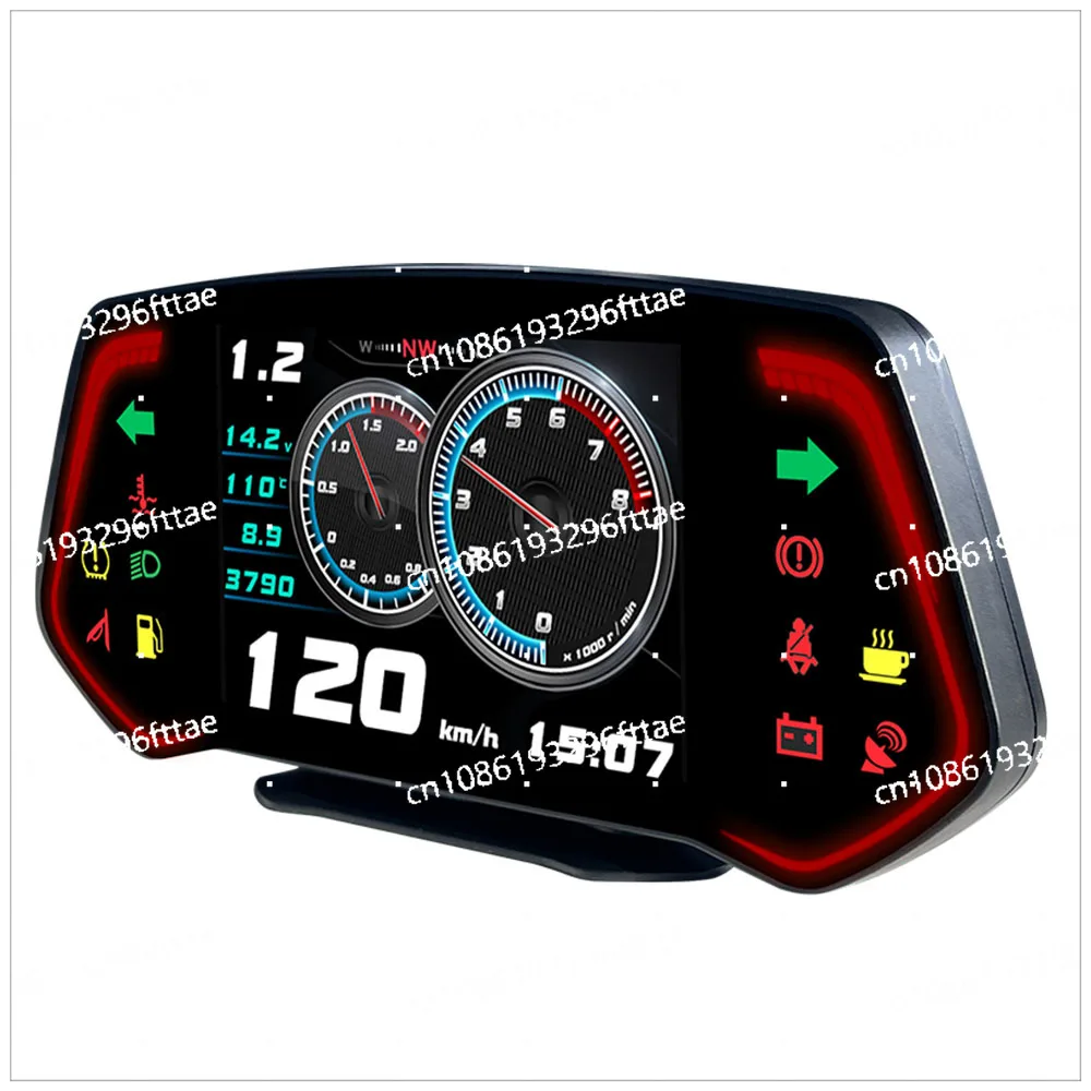 

Car Replacement Accessories Car Digital Head Up Display Car Electronics OBD2 GPS-HUD Gauge Speedometer Turbo RPM Alarm Temp