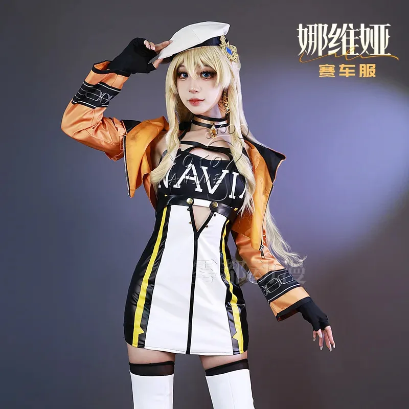 

vivi 2025 Genshin Impact Exclusive Fanart Racing Navia Casual Outfit Cosplay Costume Halloween Costumes