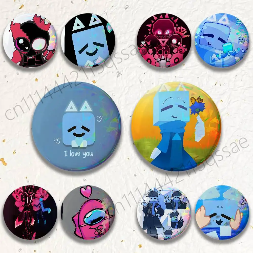 E-Elliot Friend Jsab Laser 25mm 75mm 44mm 58mm 32m Brooches Badges Pins for Accessories