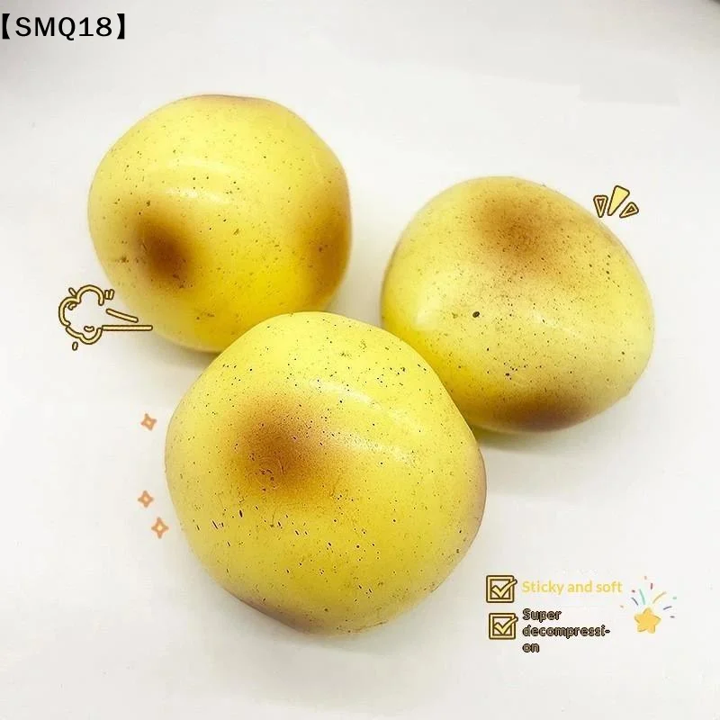 Crunchy Squeeze Potato Stress Ball Sensory Toy Crispy Potato Squeeze Ball Handmade Round Blocks Filled For Adult【SMQ】