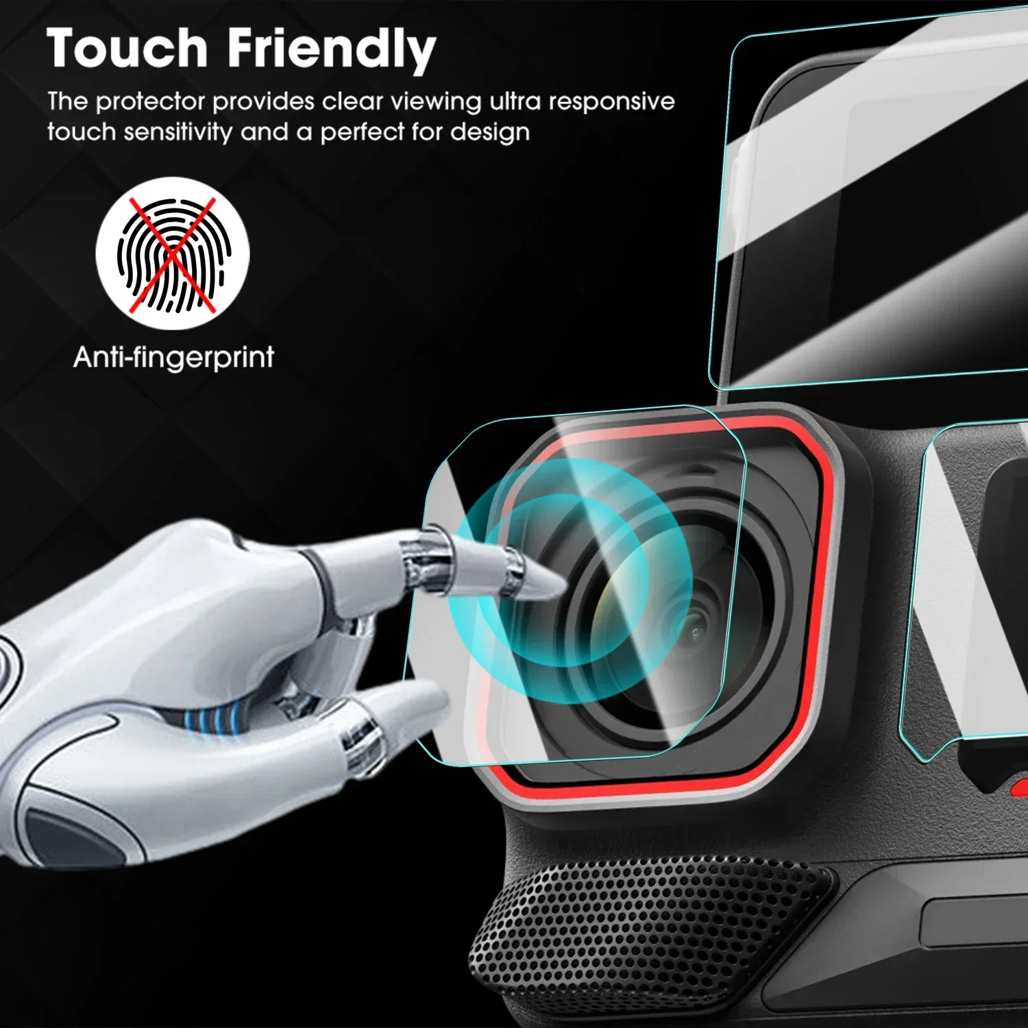 Tempered Glass Screen Protector For Insta360 Ace Pro 2 Lens Protection For Insta360 Ace Pro2 Camera Protective Film Accessories