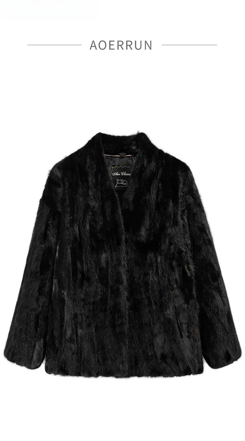 Femmes de luxe manteau de fourrure de vison manteaux de fourrure véritable pour femme nouveau dans les vêtements d'extérieur vestes d'hiver vêtements pour femmes 2025 Шуба Ж Döncud