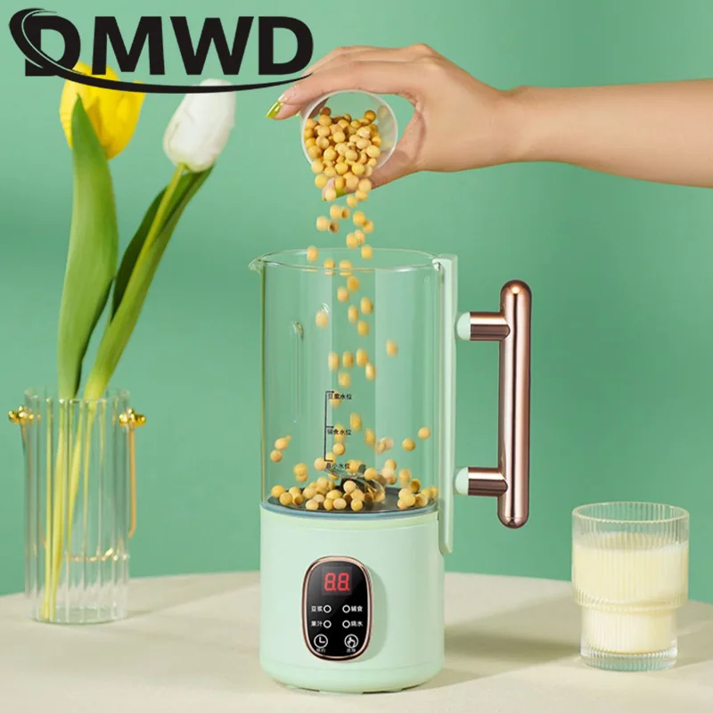 DMWD 600ml Soybean Milk Machine Electric Juice Mixer Rice Paste Extractor Blender Food Processor Automatic Heating Soymilk Maker