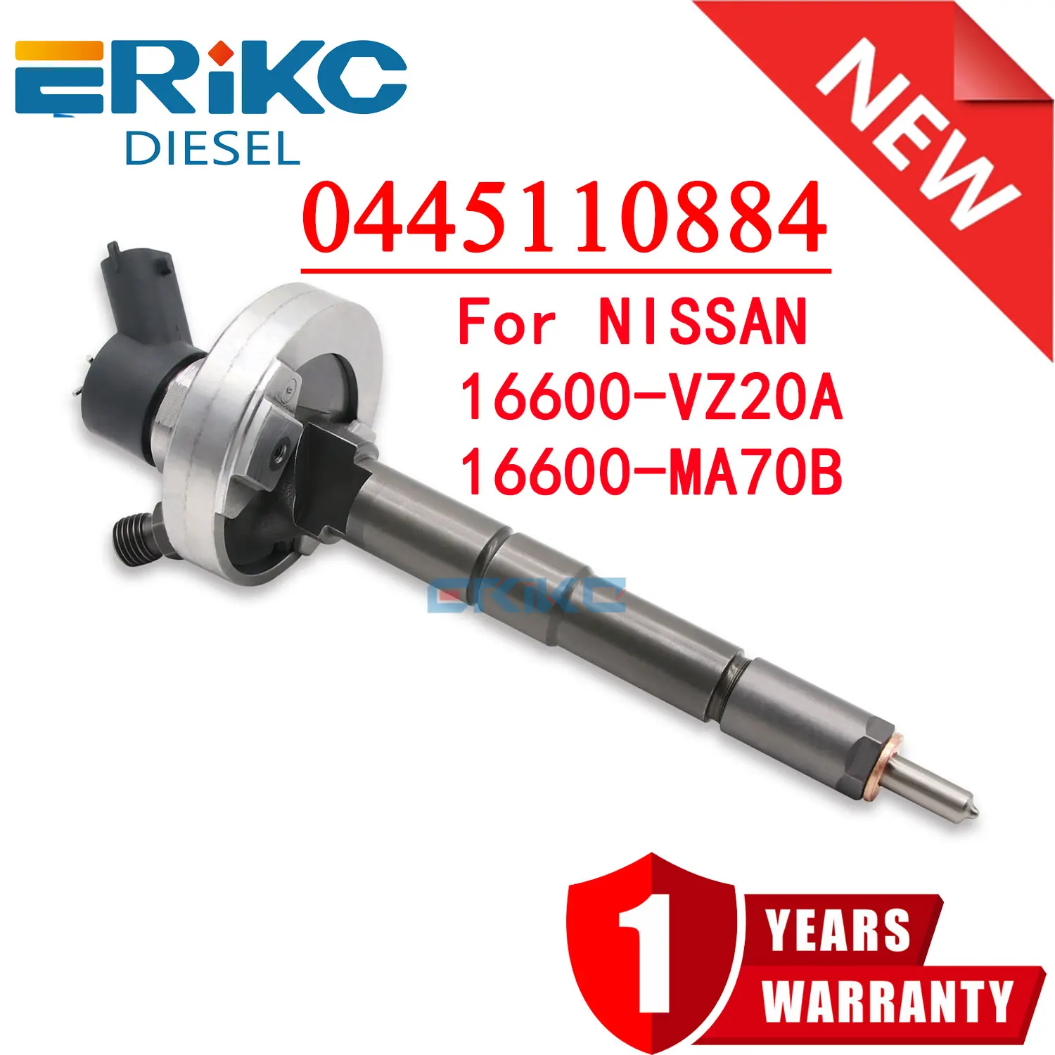 

ERIKC 0445110884 Common Rail Injector 0 445 110 884 Fuel Dispenser Inyector 0445 110 884 for Nissan ZD30 16600-VZ20A 16600-MA70B