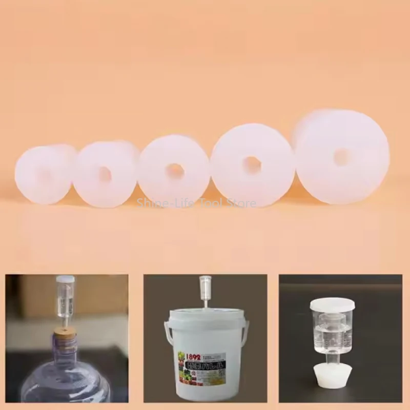 SL Silicone Cover Plug Stoppers Brew Wine Stoppers Silicone Plugs with 8mm Hole Solids Laboratory Stopper