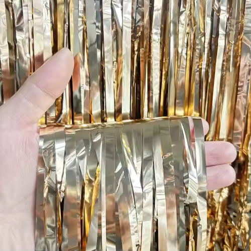 Cheap as a Party Metallic Tinsel Foil Fringe Curtains Backdrop for Birthday New Year Eve Party Photo Wedding Decor - Image 28