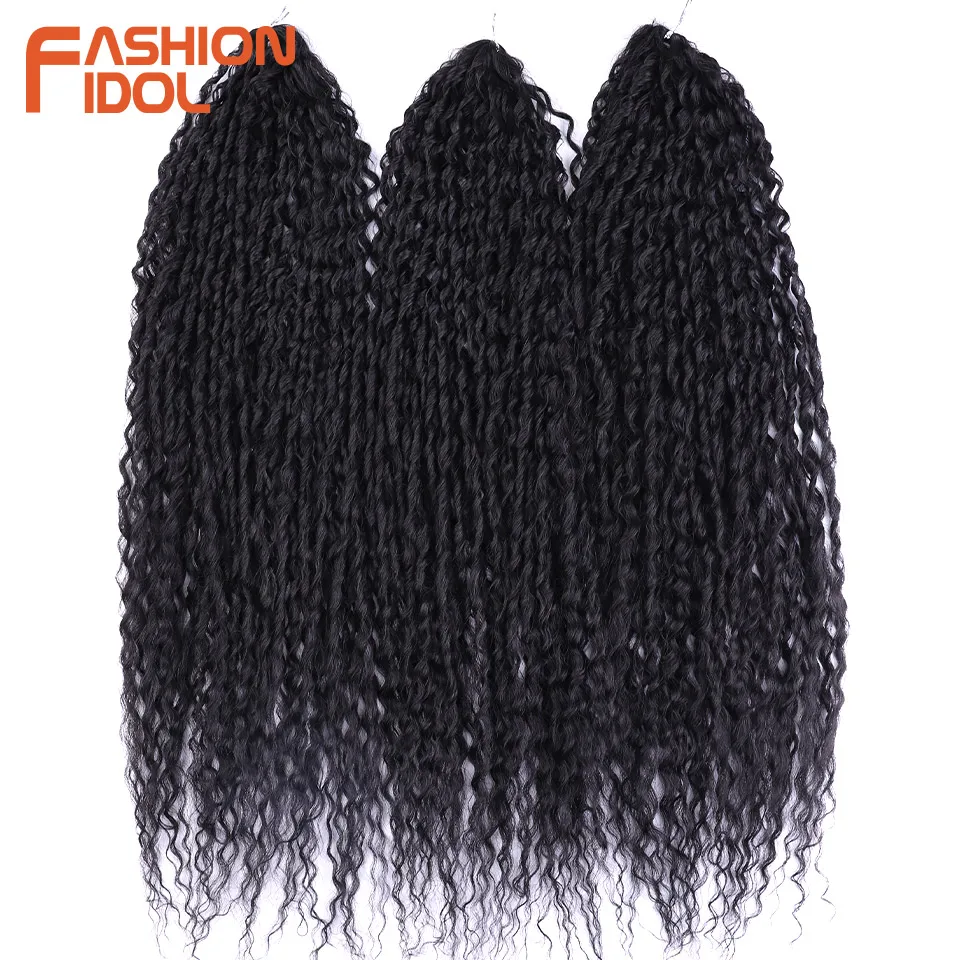 

Синтетические волосы для плетения косичек FASHION IDOL, 30 дюймов, 3 шт., кудрявые, в стиле Моана, омбре, блонд, бразильские, для наращивания