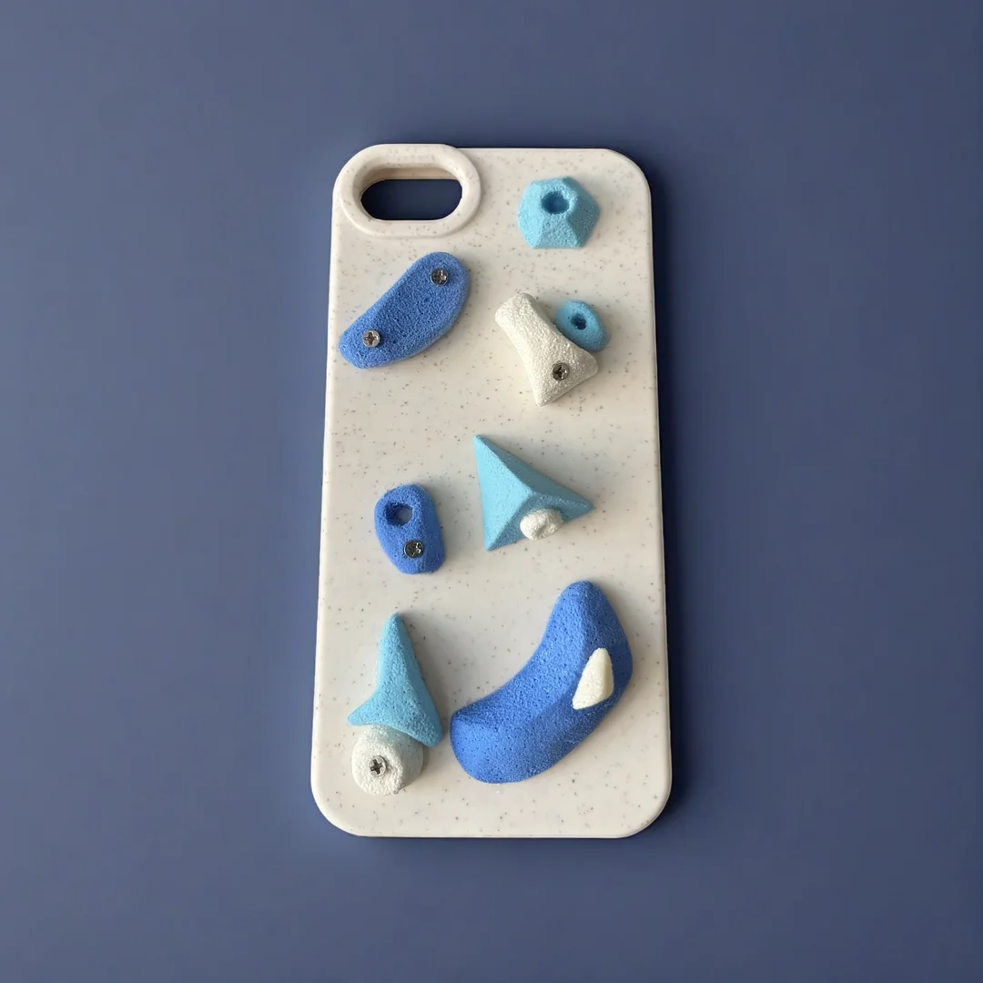 

For IPhone 16 Pro Max 15 14 13 12 Rock Climbing Phone Case with Handmade Climbing Holds-Tung Sung