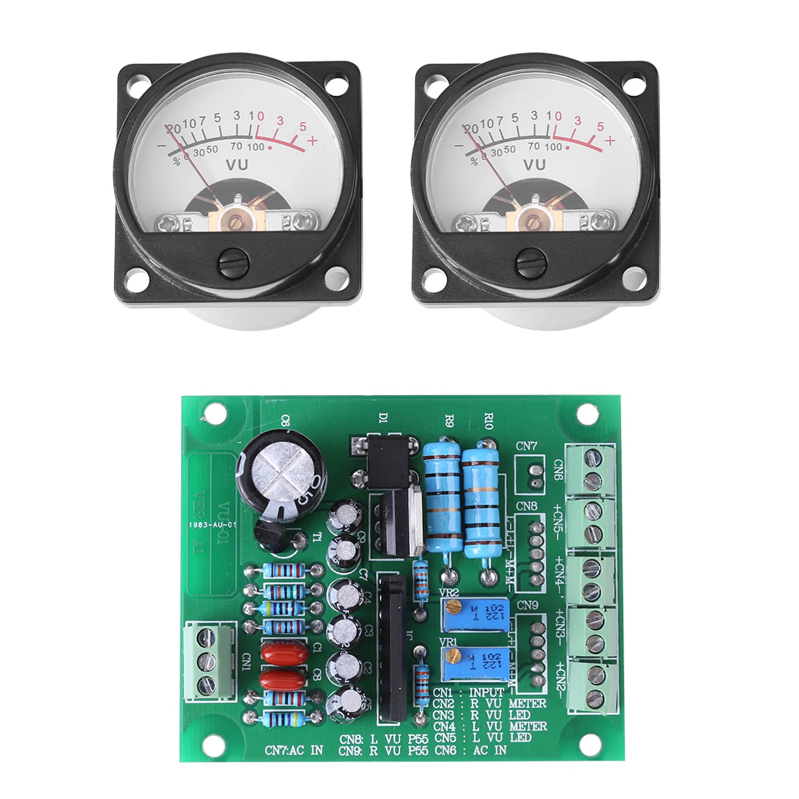 

2Pcs VU Meter Warm Back Light Recording + Audio Level Amp with Driver Board