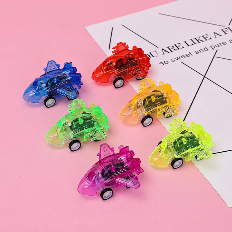 10pcs Mini Roll Back Cars Plastic Cartoon Planes Racing Toys for Kids Birthday Party Favors Carnival Gifts Goodie Bag Stuffers