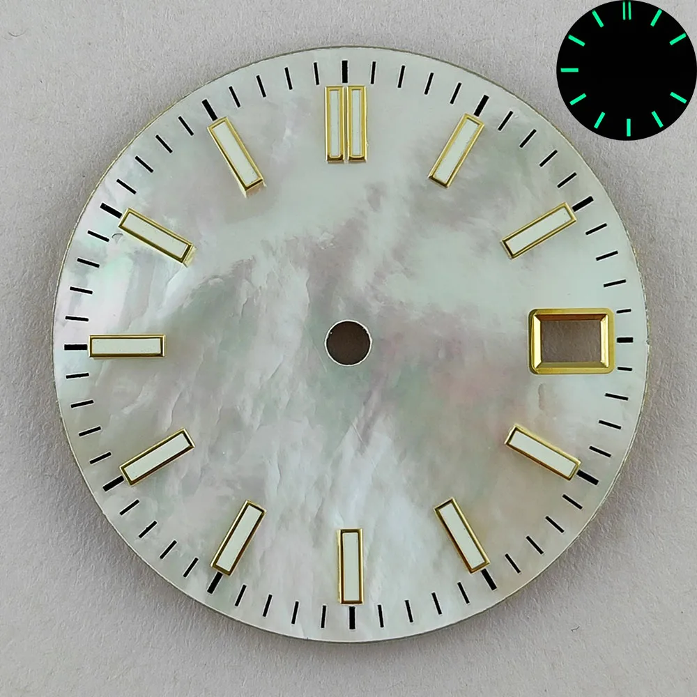 Циферблат NH35 с индивидуальным логотипом, подходящий для корпуса механизма NH35, аксессуары для часов C3, циферблат 28,5 мм