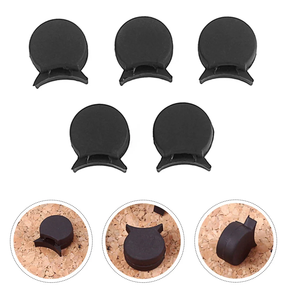 

5pcs Black Finger Drag Clarinet Thumb Rest Protector Pad Thick Rubber Sleeve Wear Resistant Comfortable Not Easy To