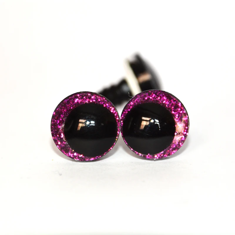 20 stücke 12-30mm komische runde Glitzer-Spielzeug augen mit Hand waschmaschine für Puppen funde-können die Farbe wählen, die Sie mögen – Detail 7