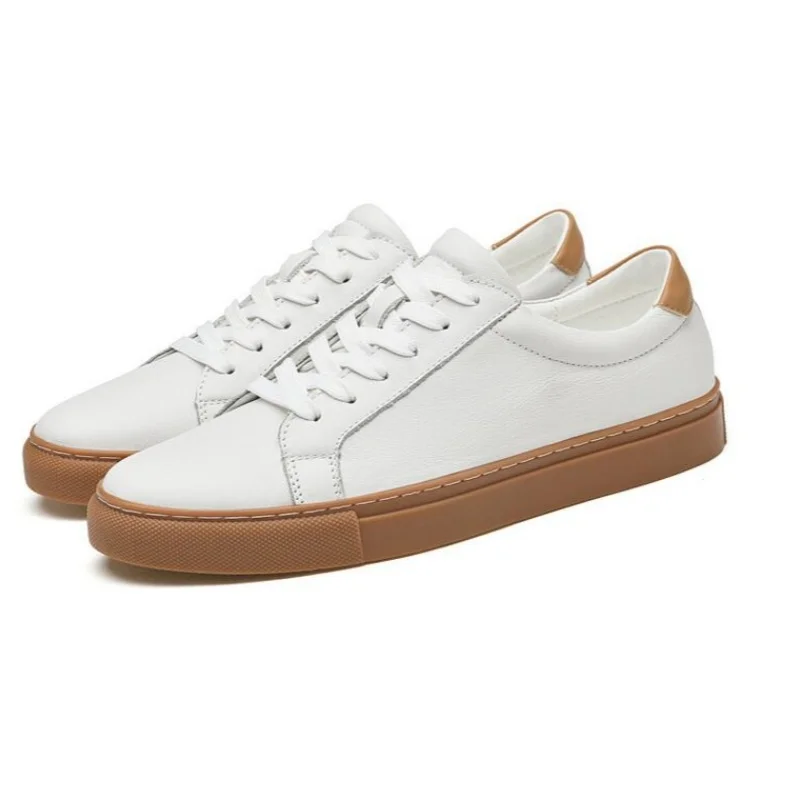 

Мужская обувь для скейтбординга, кроссовки из натуральной кожи, повседневная обувь, модная трендовая обувь на плоской подошве высокого качества, большие размеры 46, 47