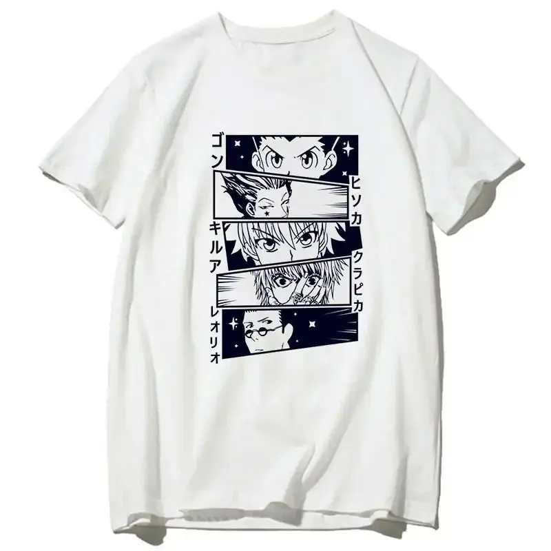 

Wpmen's Tops Y2K 90-х годов японское аниме графика Harajuku Kawaii Killua футболка забавная футболка Hisoka топы футболки мужская футболка унисекс