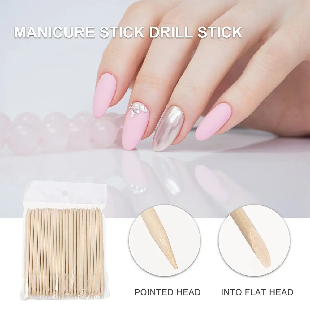 

300pcs Wood Nail Sticks 11 5cm Manicure Tools Stick Accessory Clean Dead Skin Professional Wooden Manicure