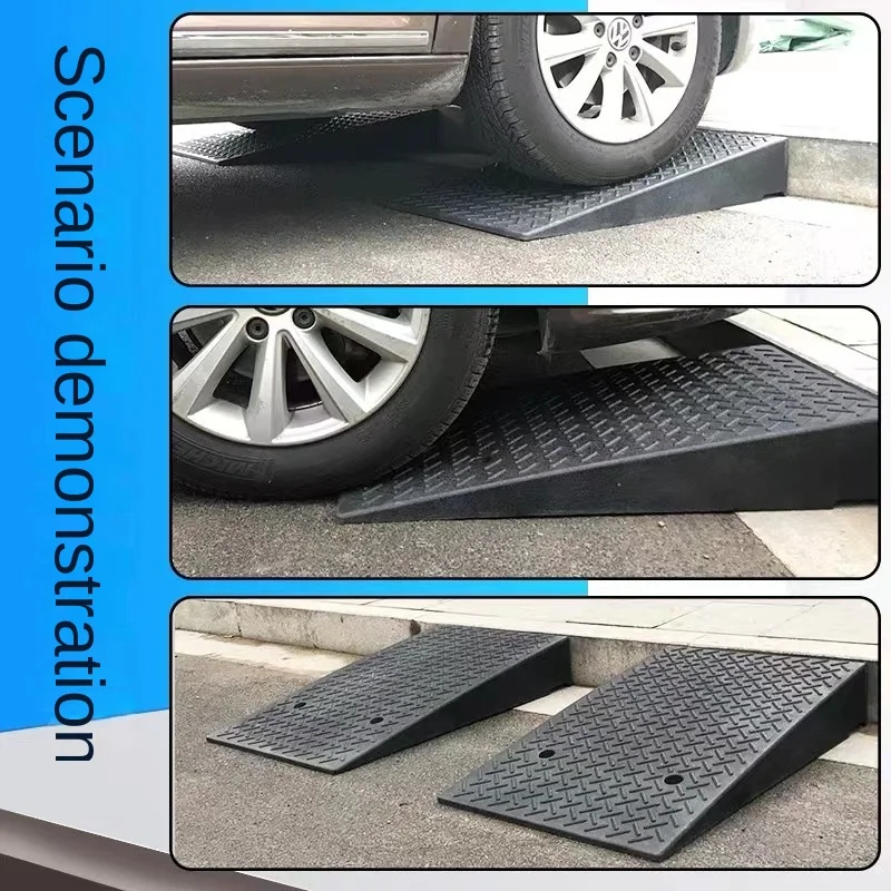 Slope pad step pad road along the slope threshold road teeth rubber plastic rubber car uphill pad climbing pad ramp board