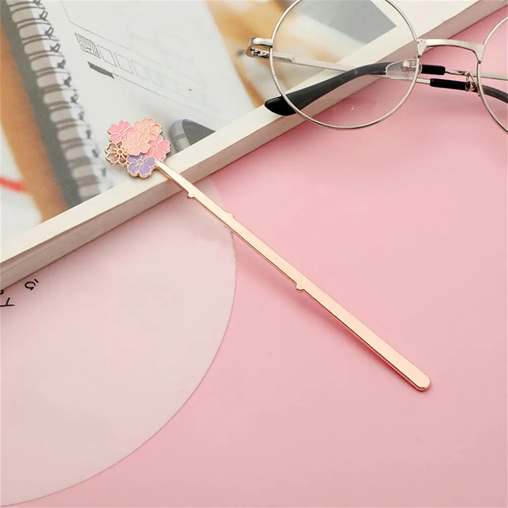 Metal Creative Sakura Students School Supplies Book Support Reading Assistant Page Label Bookmarks