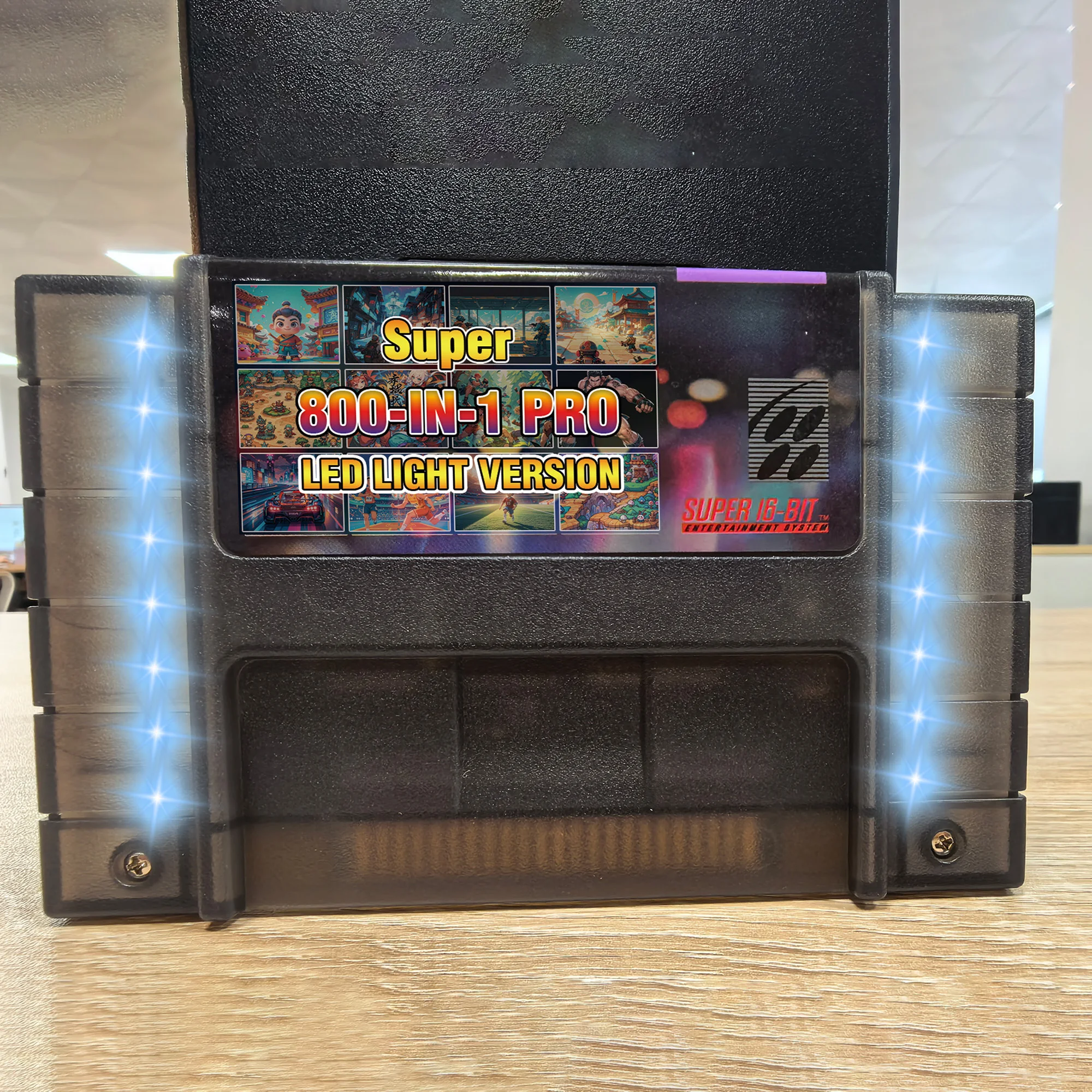 

Игровой картридж SNES 800 в 1 с LED-подсветкой – совместим с 16-битными консолями SNES (США/Европа/Япония)