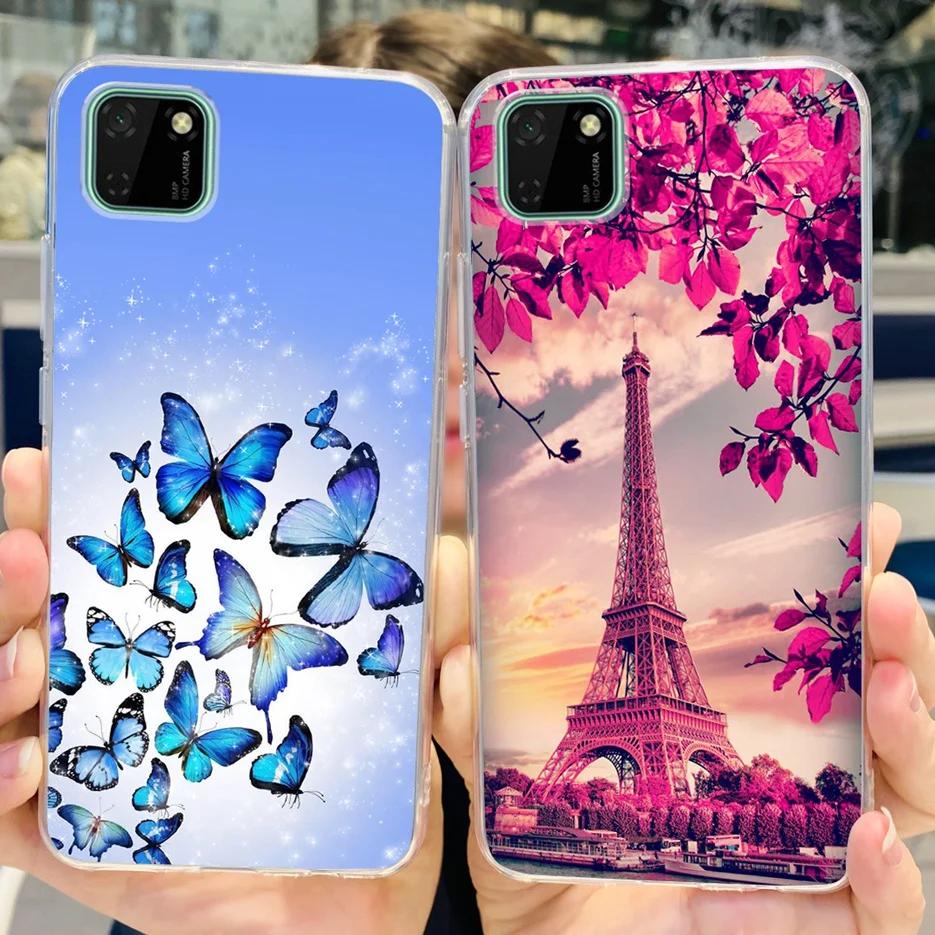 For Huawei Y5p Case Honor 9S DUA-LX9 Cute Cat Butterfly Painted Cover Soft Silicone TPU Phone Case For Huawei Y5p Honor9S Bumper