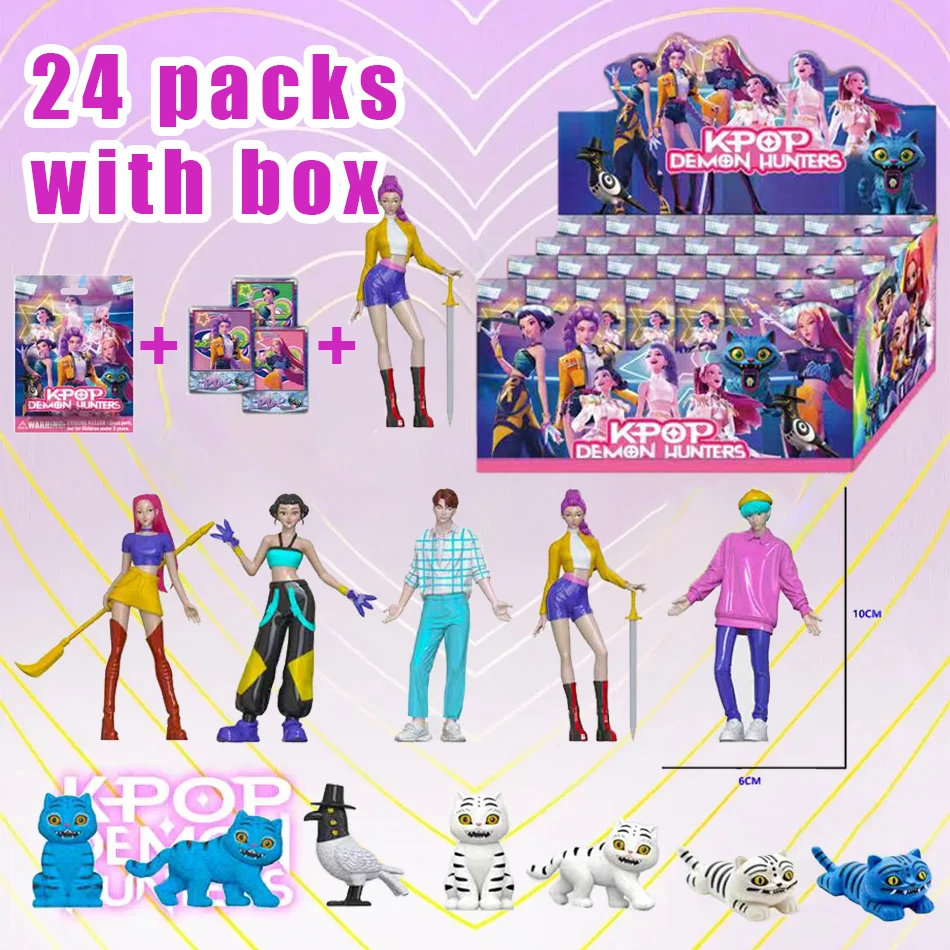 

New Anime Kpop Demon Hunters Action Figure Toys Derpys Tiger Ranimeumi Mira Zoey Sussy Figurine Doll For Fans Christmas Gifts