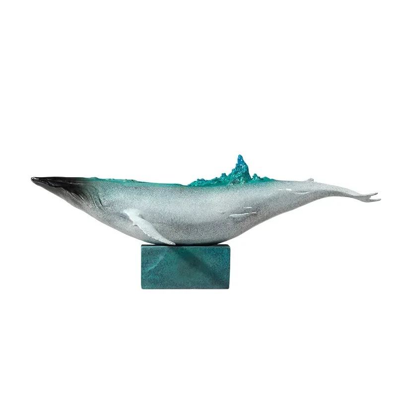 Whale Falling Story Whale Brass Ornament Marine Life Whale Home Decoration