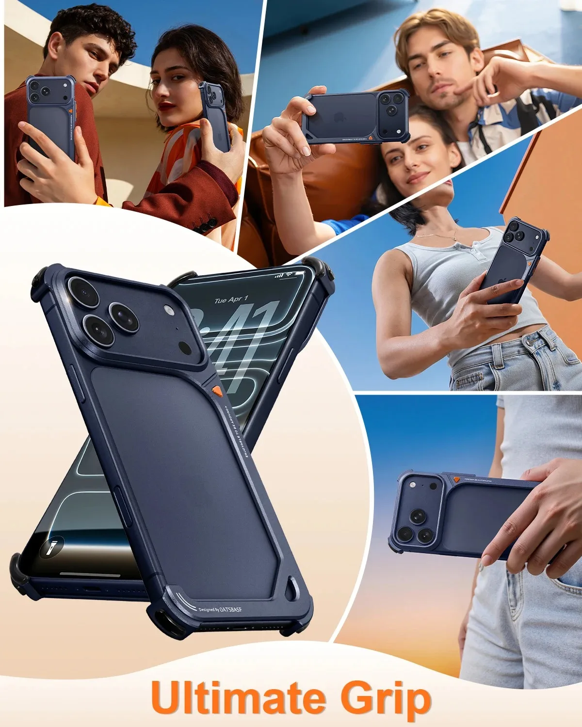 حافظة إطار Eary Minimalist لهاتف iPhone 17 Pro Max Air من الألومنيوم وحامل عدسة لحماية قطرة الشحن اللاسلكي Magsafe #4