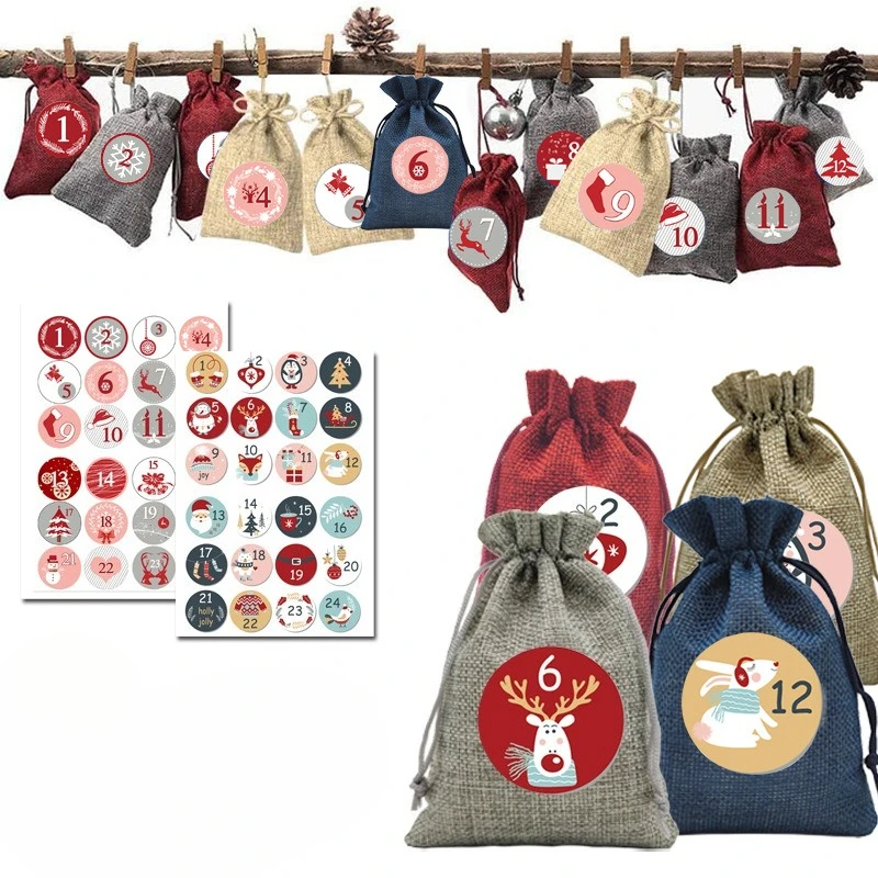 1sheet Christmas Seal Stickers Exquisite Christmas Elements Envelope Label Stickers Decorative Blessing Creative Seal
