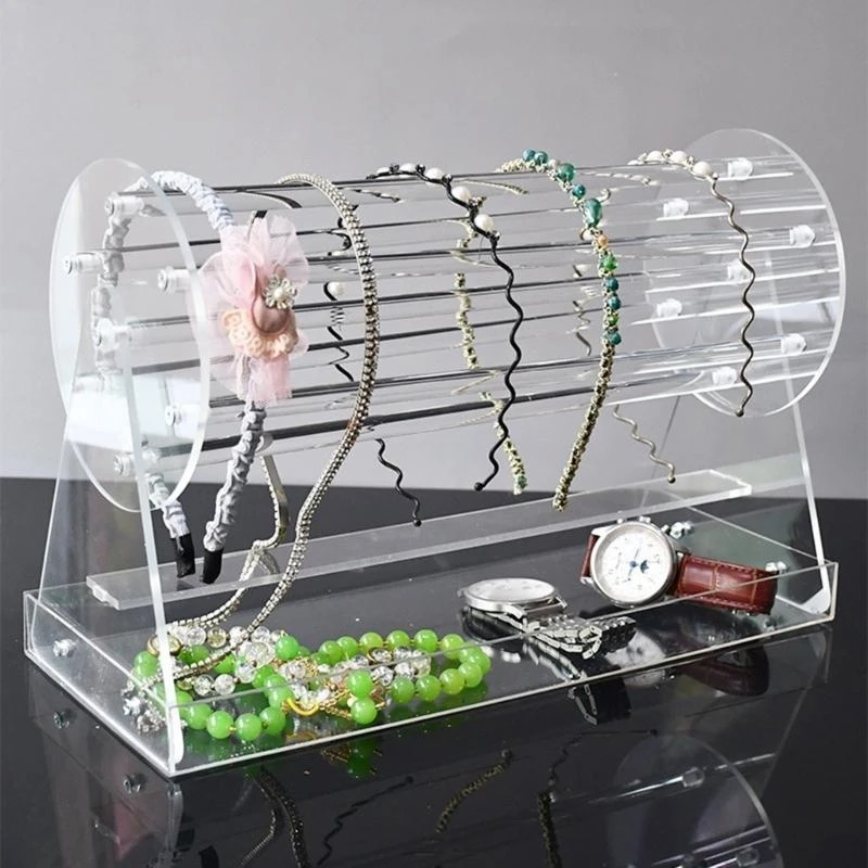 

Прозрачный держатель повязки на голову Легко чистящиеся органайзеры для дисплея Акриловая текстура Держатель повязки для волос