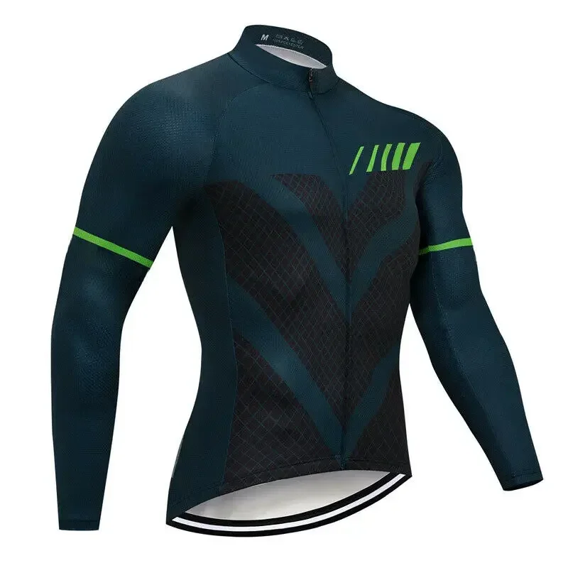 

New Mountain Bike Triathlon Long Sleeve Ultraviolet-Proof Breathable Tight Fitting Jersey Suit Cycling Clothes With Pocket