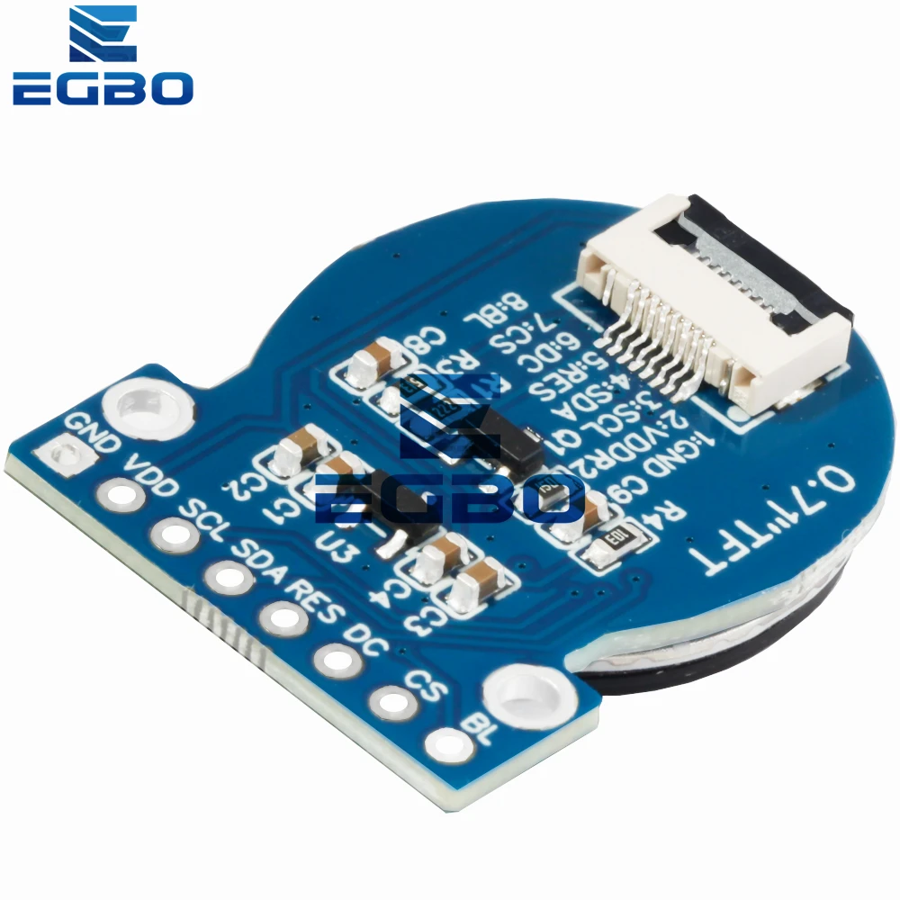 1 ~ 5 uds pantalla TFT 0,71 pulgadas módulo de pantalla LCD TFT redondo RGB 160*160 GC9A01 controlador interfaz SPI de 8 pines 160x160 PCB para Arduino