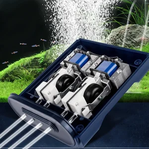 Bomba de aire de oxígeno de acuario silencioso con válvula de retención de peces compactador oxigenador acuario Air compresor aireador 220V 3W-14W 10 Mejores compresor de aire del acuario de ventas - №7