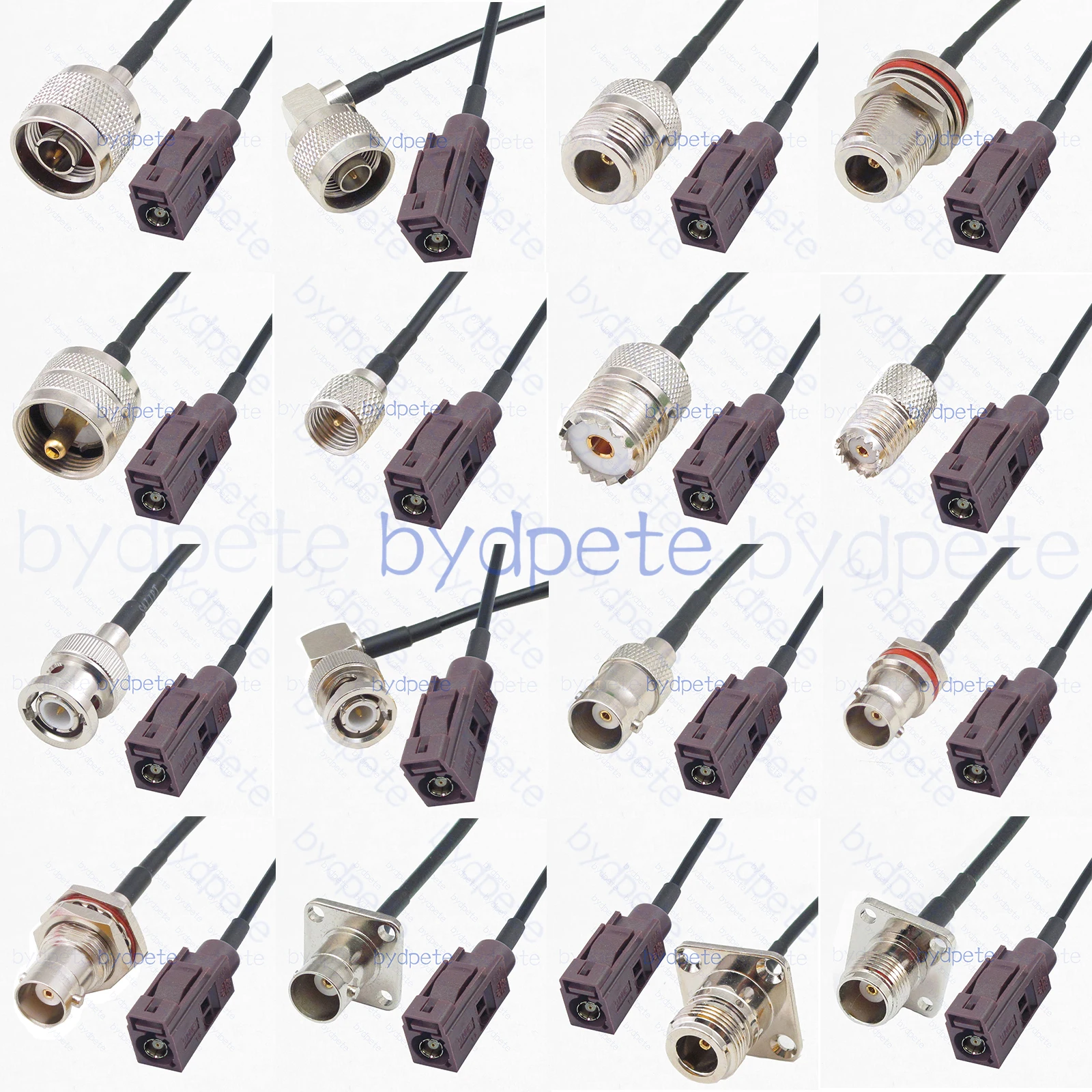 

NO.2 Fakra-D Female Violet 4004 to N UHF BNC TNC Male Female RG174 Cable For Car GSM Mobile Global Mobile Communication System