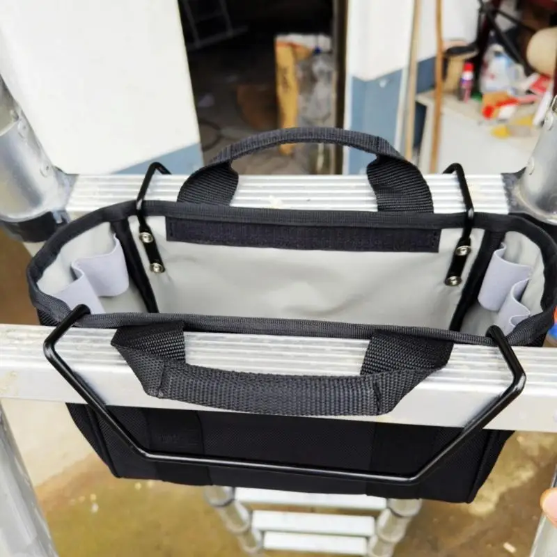 Telescoping Ladder เครื่องมือพกพากระเป๋าพร้อมกระเป๋าหลายกระเป๋าบันไดบันไดแขวนกระเป๋าจัดเก็บข้อมูล y4qc