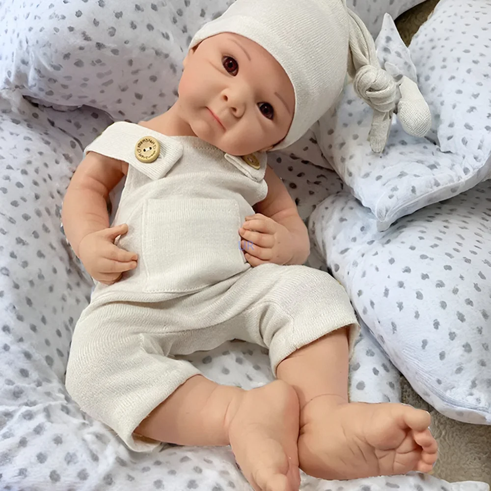 19 Inch Silicone Reborn Baby Handmade 3D Painted Skin Newborn Doll Lifelike Soft Preemy Muñeca For Kids Age 3+ Children Gifts