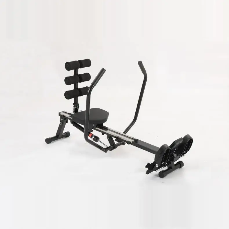 مسند الظهر آلة التجديف معدات تدريب اللياقة البدنية الهيدروليكية قابلة للطي المقاومة الصامتة حامل هاتف التجديف الصغيرة #5