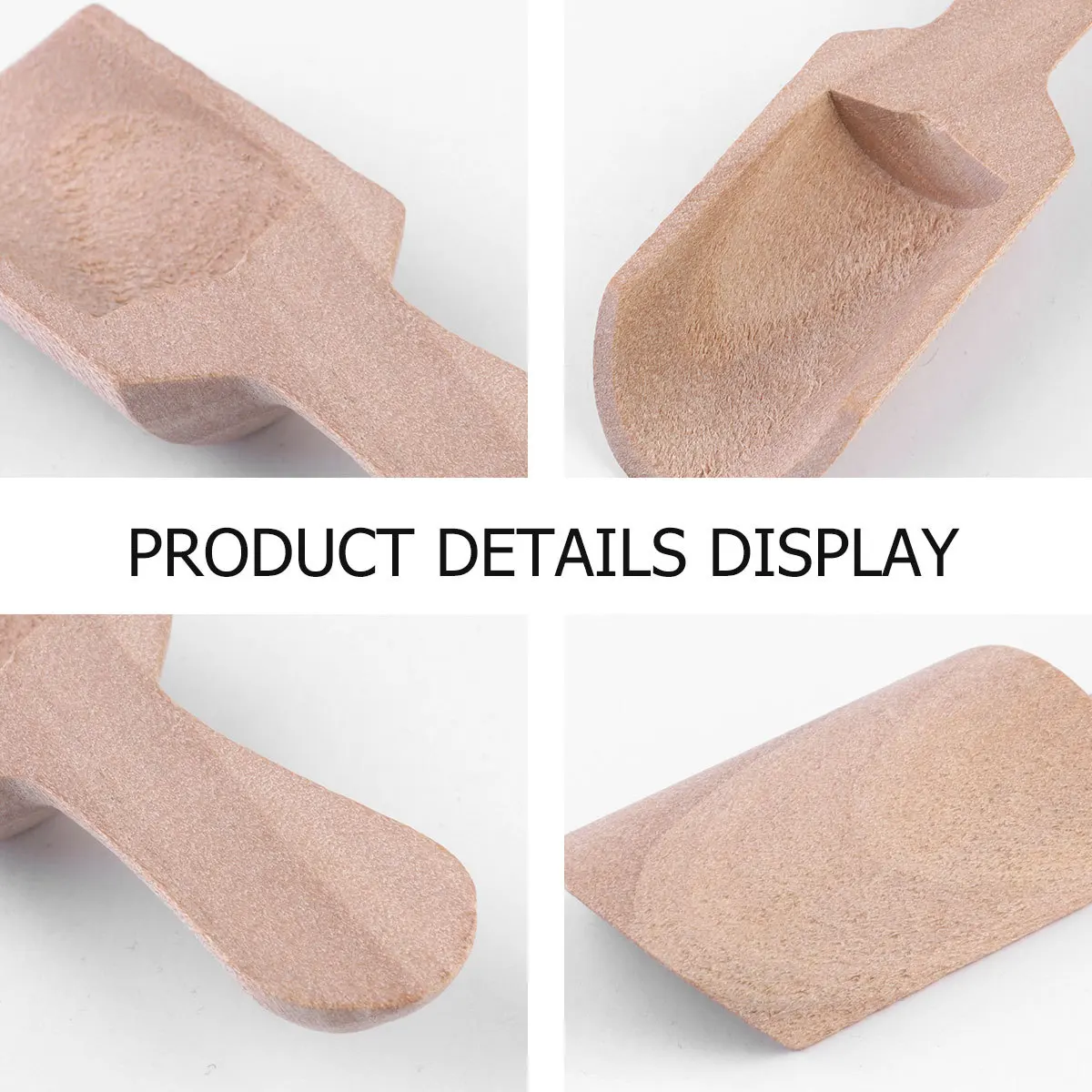 

8Pcs Small Wooden Scoop Flat Handle Lightweight Natural Wood for Tea Coffee Bath Salt Sugar Spice Scoop Salt Shovel