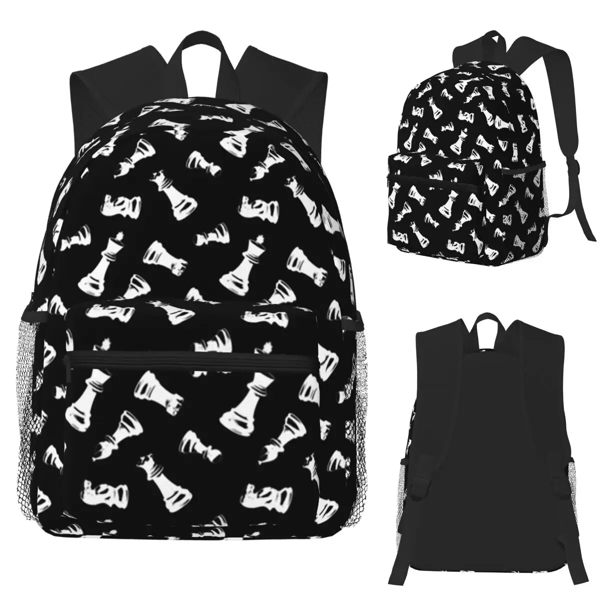 

Chess Pieces Student Backpack School Bag Hiking Travel Daypack for Boys Girls Fashion Bookbag Shoulder Bags