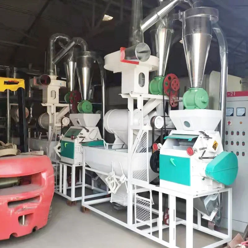 Fine Grinder Full Automatic Maize Wheat Flour Milling Equipment Machine in Ethiopia South Africa for Sale