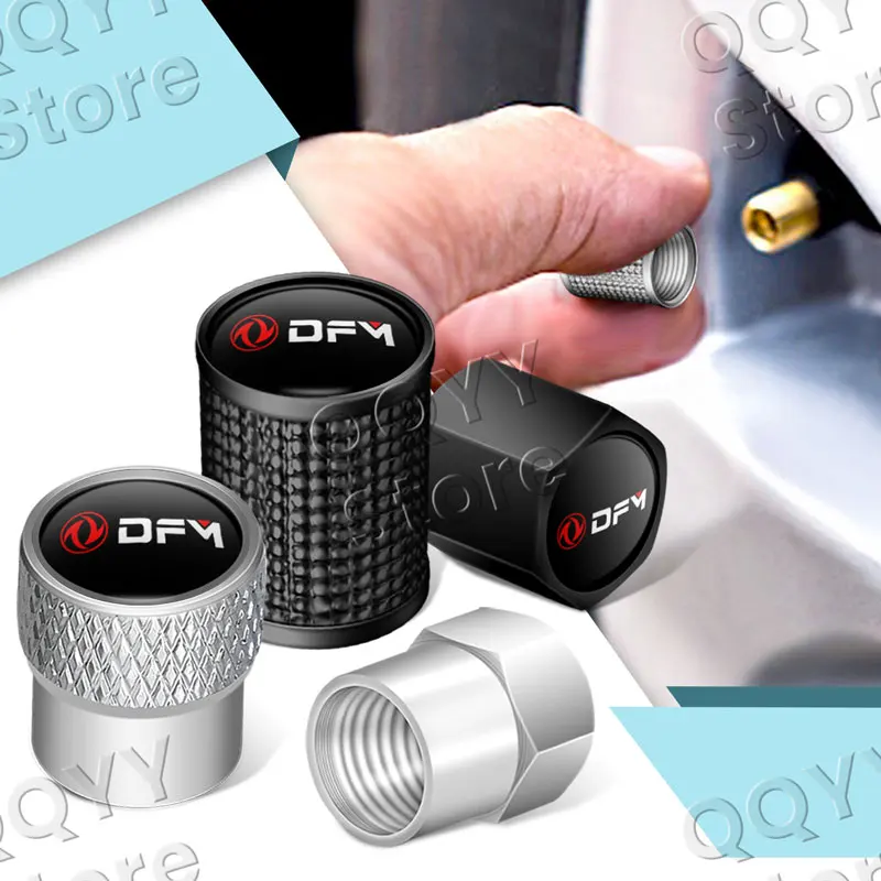 For Dongfeng DFM Logo S30 SX6 SX5 AX7 H30 AX4 DFSK P11 DFSK Car Wheel Tire Valve Caps Airdust Waterproof Covers 4Pcs