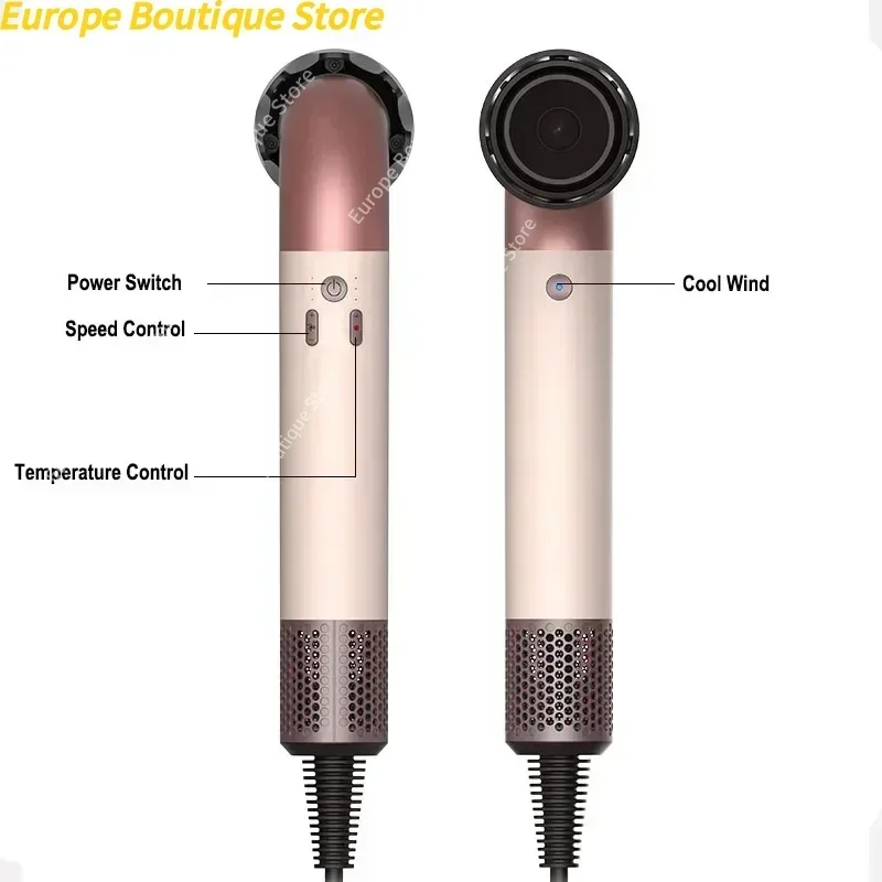 2025 جديد 1.8 متر/2.7 متر 4 فوهات مجفف الشعر عالي السرعة منفاخ الشعر التجفيف السريع الأيونات السالبة Secadora Para Cabello