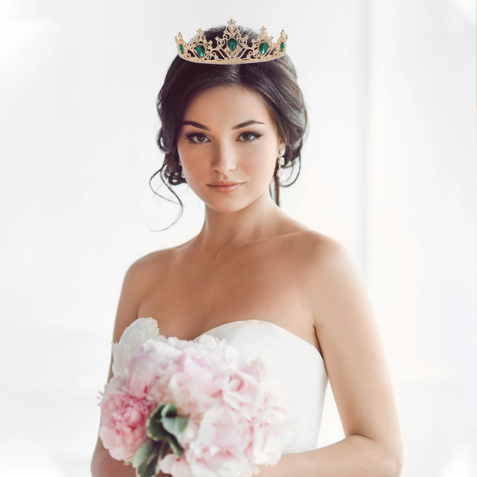 

Elegant Rhinestone for Women Wedding Party Bridal Hair Decoration Sturdy Unique Headpiece Retro Prom Event