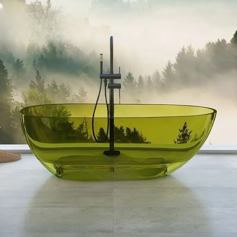 Transparent Bathtub, Crystal Colored Resin, Independent Integrated Hotel Homestay