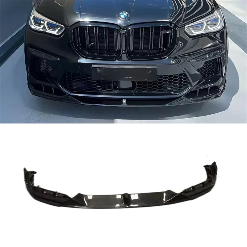 

For BMW F95 X5M 2019 2020 2021 2022 ReaI Carbon Fiber Front Bumper Lip Spoiler Kit